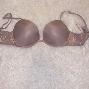 Mauve shimmer Victoria Secret plunge Bra size 34DD